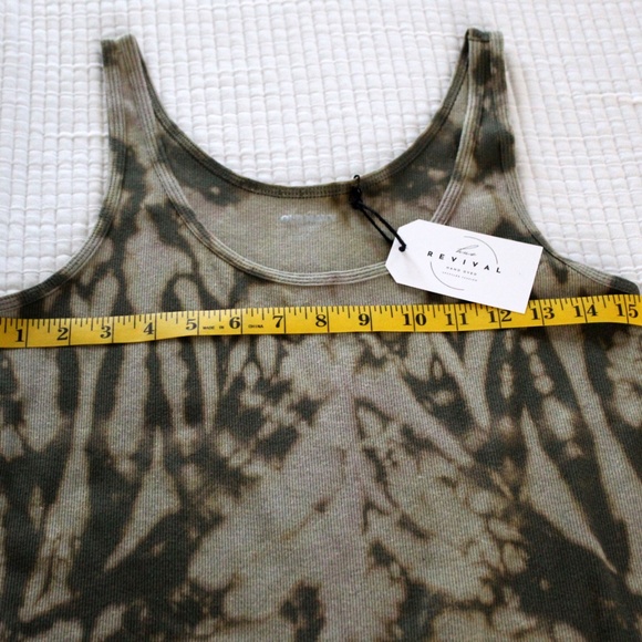 Handmade reverse tie dye ribbed knit tank top by Hue Revival - Picture 10 of 11